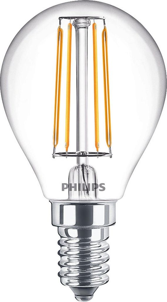 Philips Filament-Kerzenlampe, transparent 40W P45 E14 x2, Produktbild 