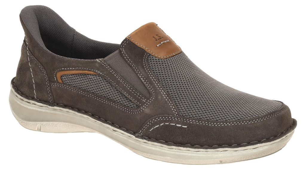 Josef Seibel NEW ANVERS 25 Herrenschuhe - bequeme Slipper - Halbschuhe grau