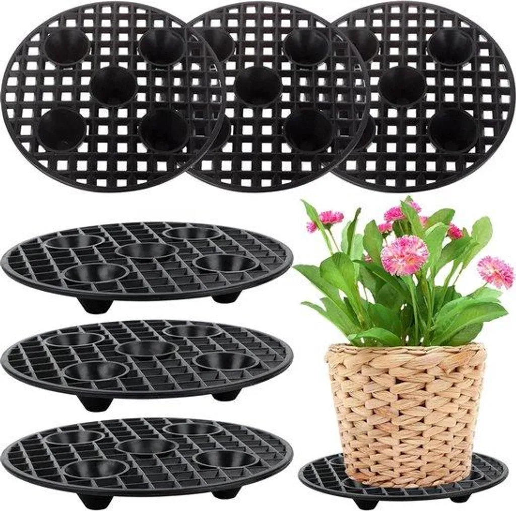 Support pour plantes protection du sol - Panneau de fleurs noir 20 cm x6