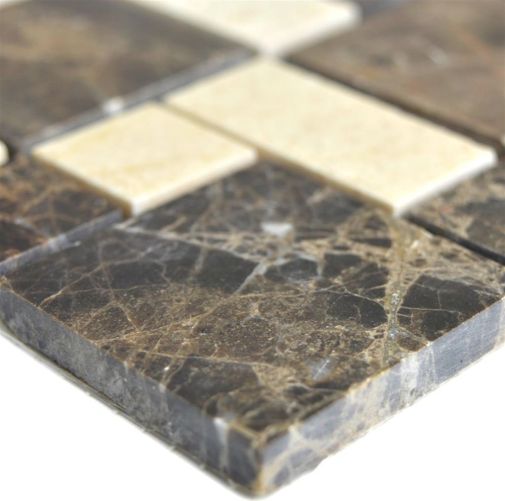 Marmor Naturstein Mosaik Fliesen Cordoba Emprador Dark Beige