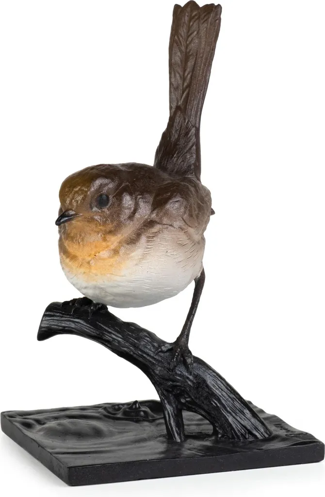 Figurine Oiseau Bronze Robuste : Décoration Durable et Indémodable