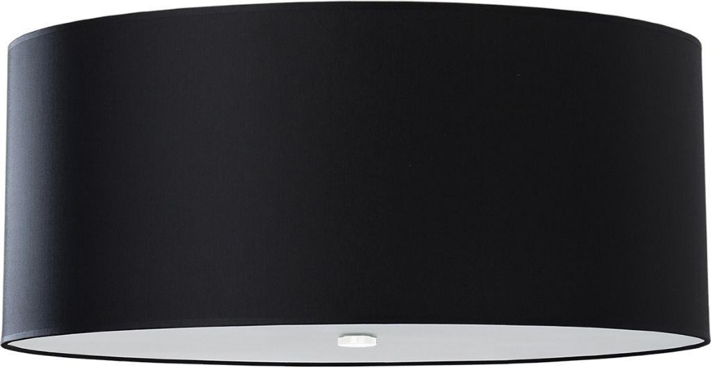 Kronleuchter OTTO 70 schwarz 6xE27 15W Stoff/Glas/Stahl 35x70x70cm Sollux Lighting