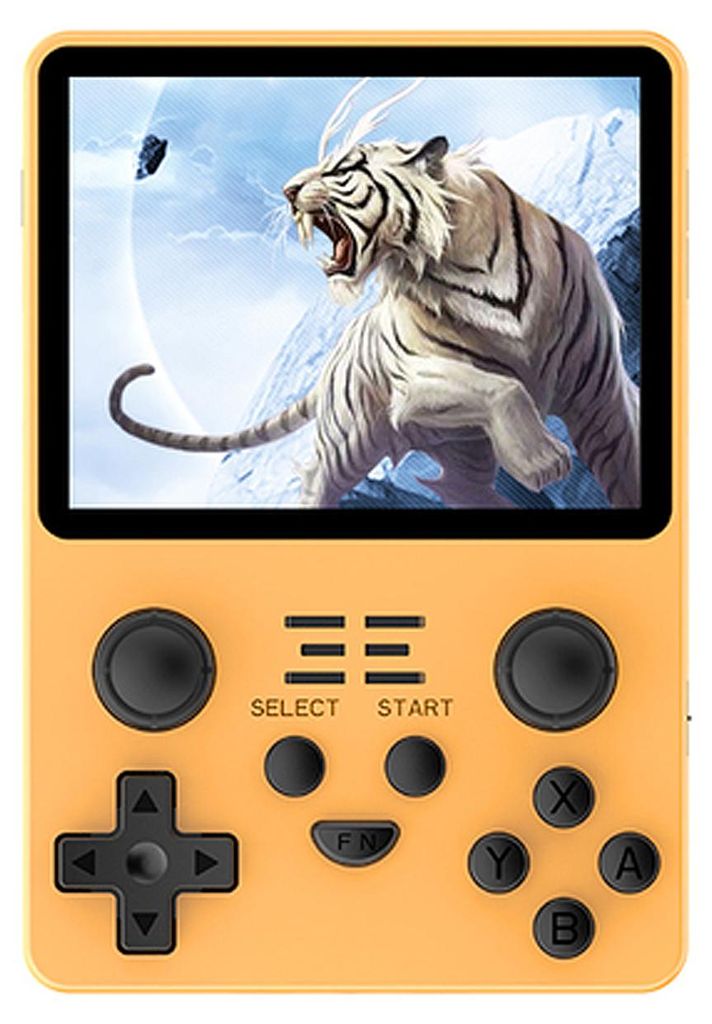 Powkiddy RGB20S Handheld-Spielekonsole, Retro-Game-Player, Open-Source-System, integrierte Spiele, 3,5-Zoll-IPS-Bildschirm, 3,5-mm-Kopfhoereranschl...
