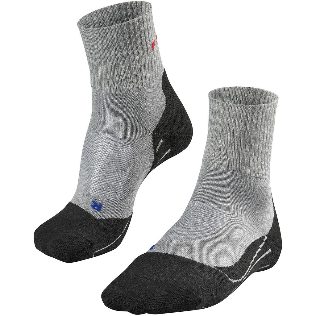 FALKE Herren Sportsocken - TK2 Short Cool, Trekking- und Wandersocken, unifarben Hellgrau 46-48