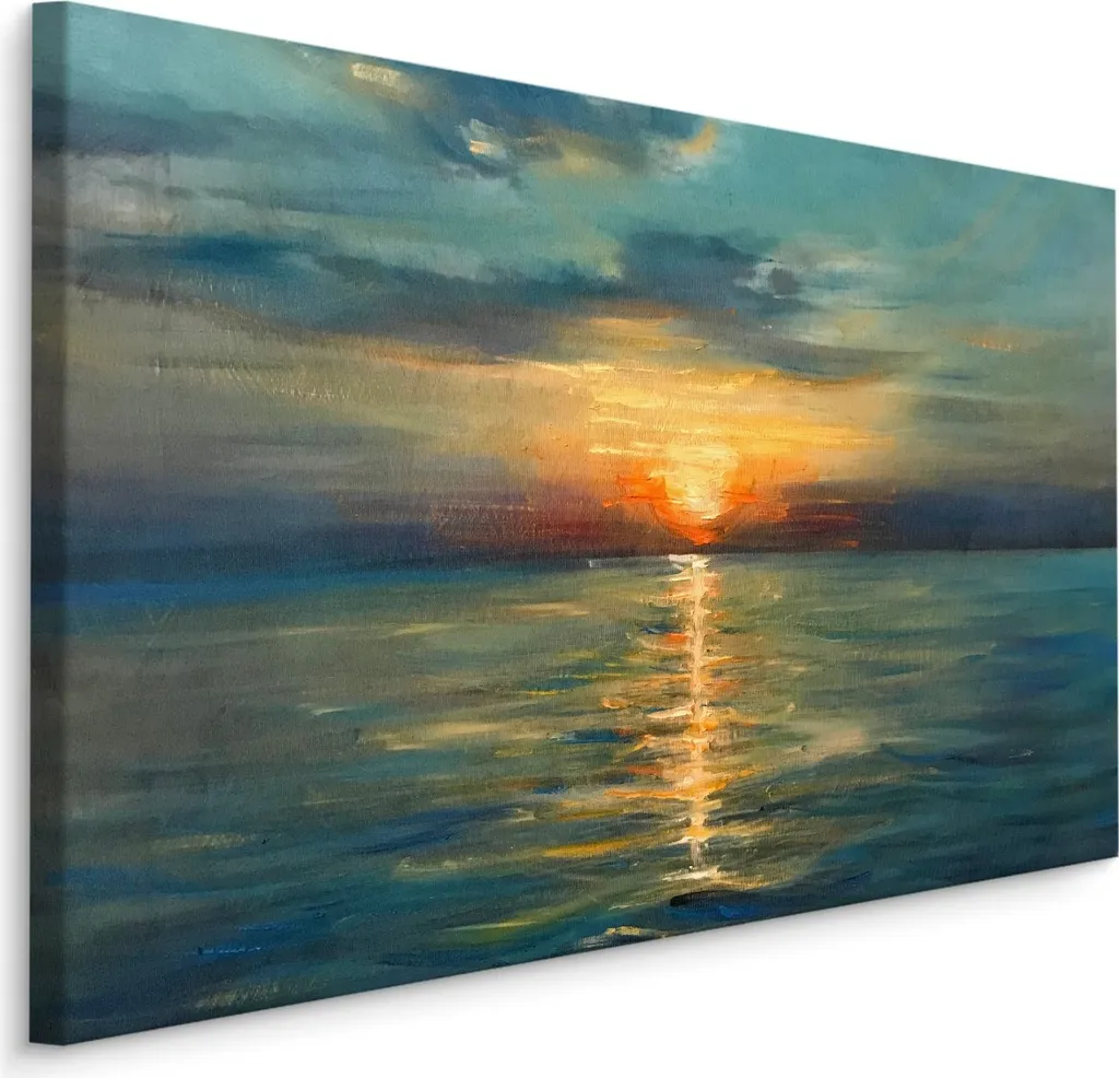 Offerta Carta da Parati Mare 100x70 - Stampa su Tela Tramonto XXL