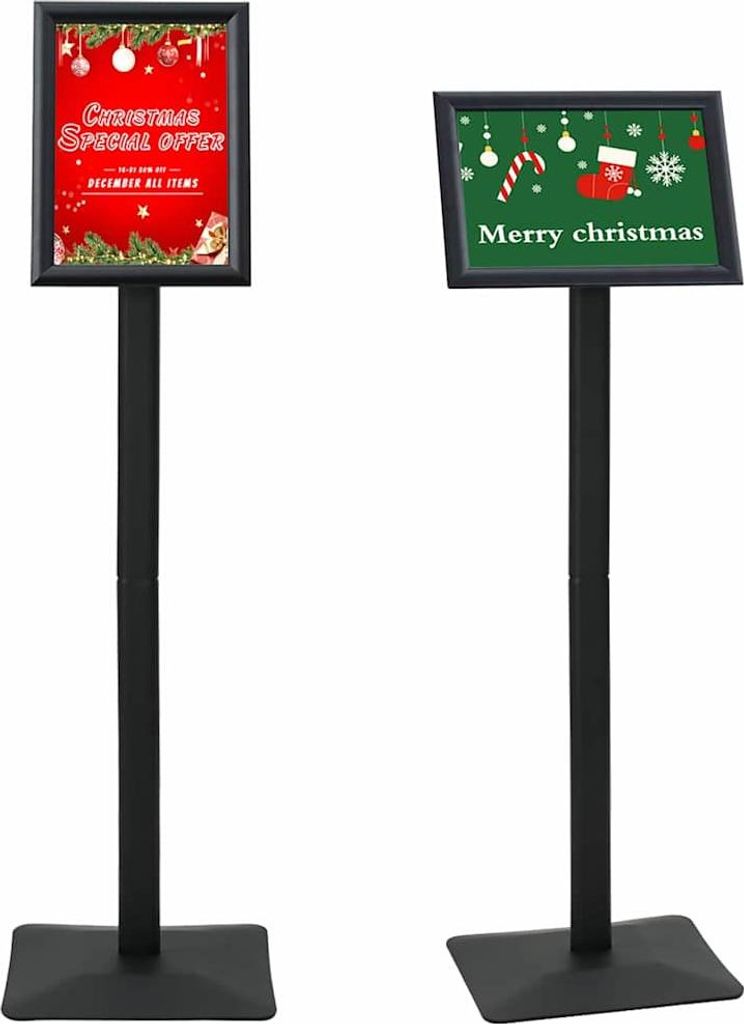 "Winter Sale" Podest-Posterständer Silber A4 PVC und Gusseisen - clorisNeu945908 - Kundenstopper