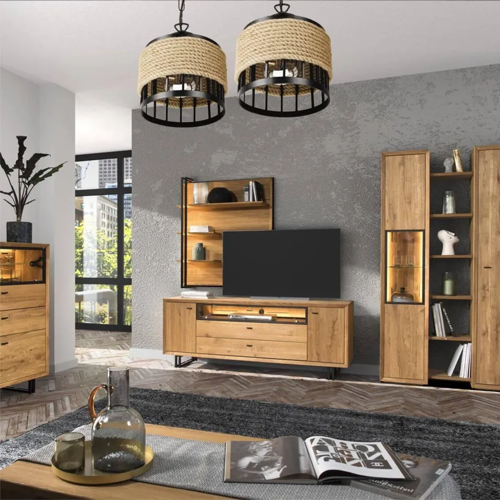 Suspension Réglable KOLOSEUM 2 : Solution Éclairage Boho Jute et Noir