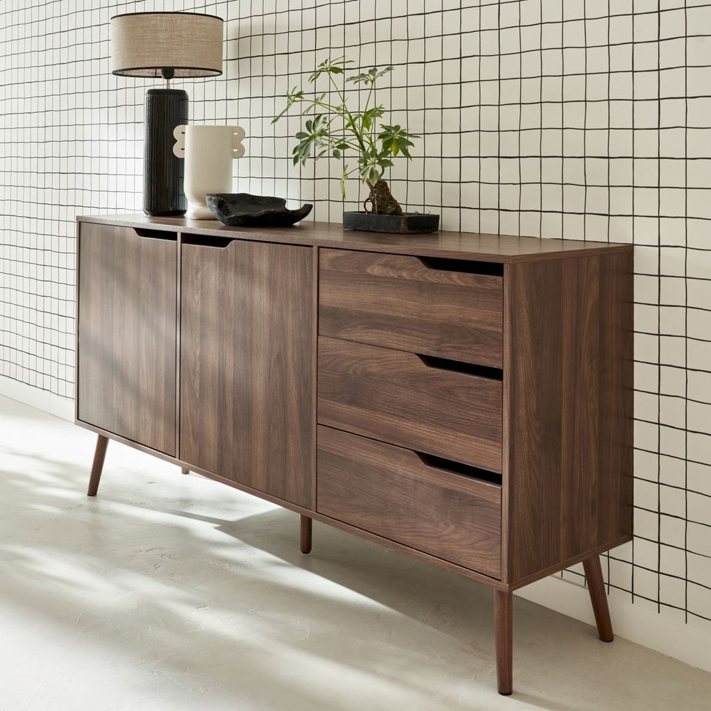sweeek - Skandinavisches Sideboard mit 2 Türen 160 cm - Produktbild 2