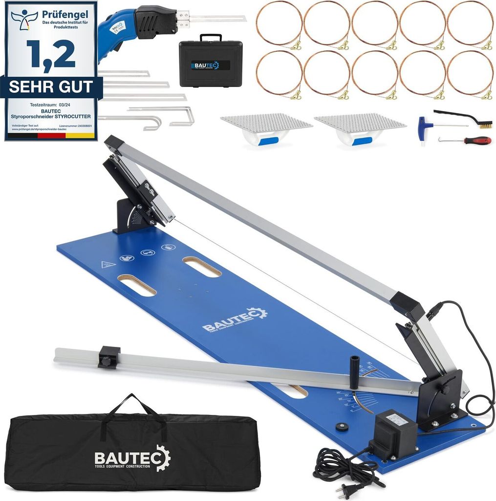 BAUTEC Styroporschneider GAZELLE Modell 2 + STYROCUTTER 250 W (Dauerbetrieb) » Premium-Set