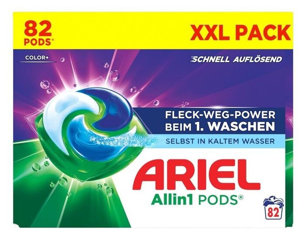 Waschmittel Kapseln All-in-1 Pods Color+ 82 Stück Produktbild 