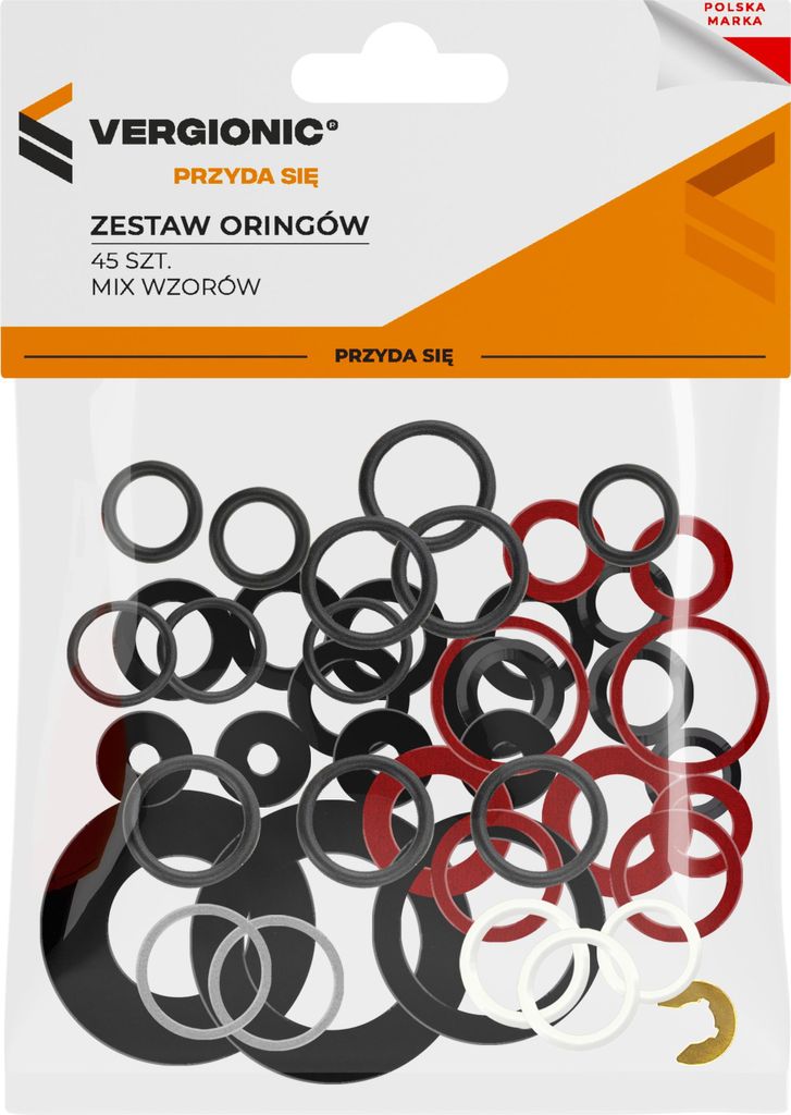 VERGIONIC O-Ring Set 45 tlg. Gummidichtungen Kunststoff Metall Mix