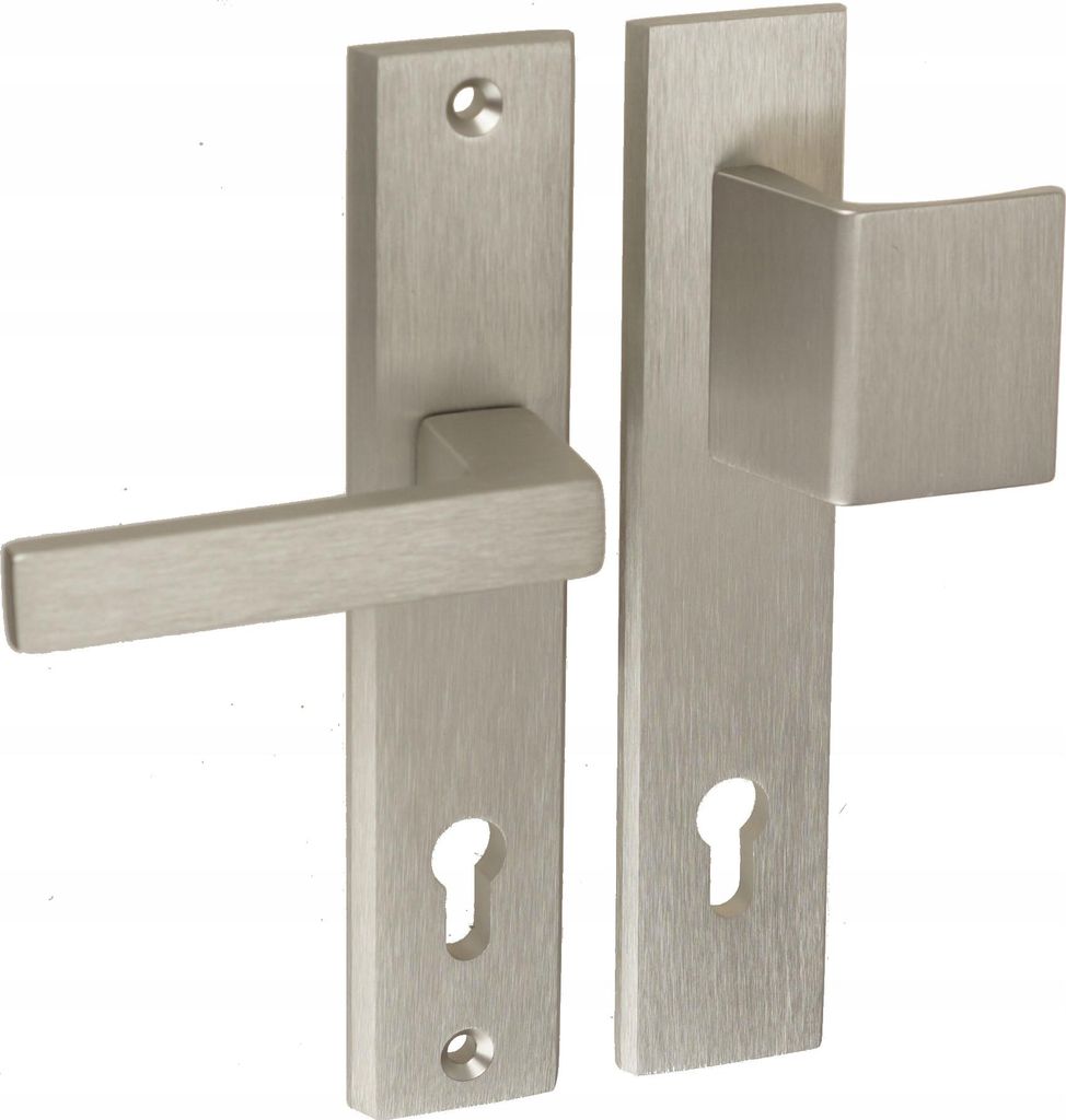 Türgriff Türbeschlag Haustürgriff FEINZ Universal - Theo 90 mm - Silber - Hochwertig - Wetterfest - Modernes Design