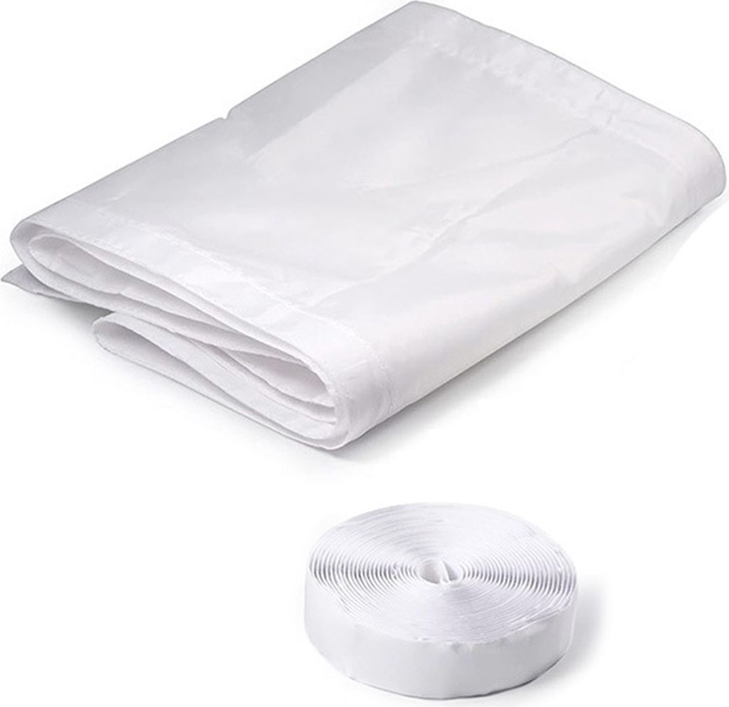 Tragbare Fensterdichtung für Klimaanlagen, Dichtungssatz für AC-Flügelfenster, Heißluftstopp, Luftaustauschschutz mit Reißverschluss und Klebe...