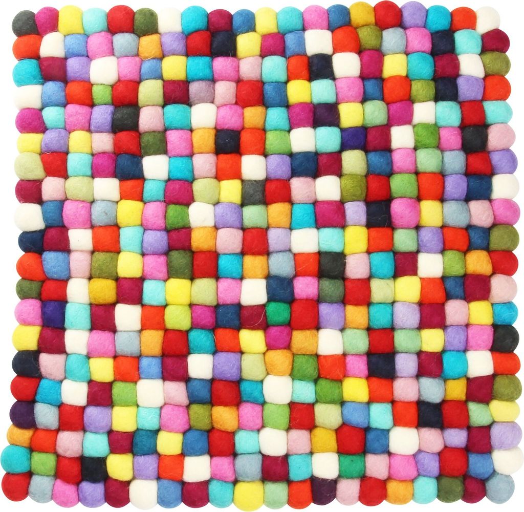 Filzuntersetzer - Filzmatte - Untersetzer - kunterbunt - quadratisch - ca. 40 cm