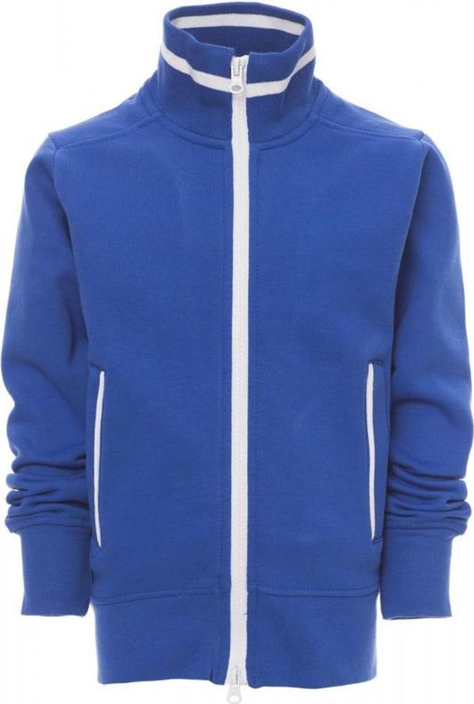 Kinder Sweatjacke "JUNIOR+" - Payper Königsblau/Weiss 7/8