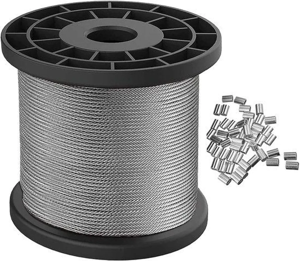 Fixez vos cadres en sécurité avec le câble inox 1,5 mm et 50 manchons Swan