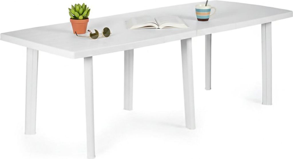Crossley - Outdoor Tisch, 216x90x72h cm Weiß, 10 Plätze Italy