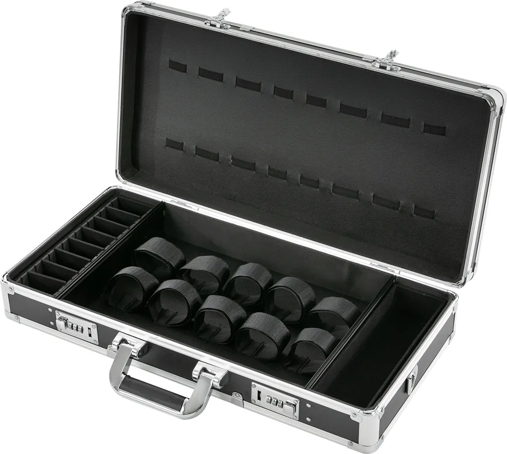 Valise de coiffure en aluminium argent pour matériel professionnel 20kg