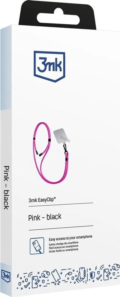3Mk Easyclip Rosa Nero - Laccio Smartphone per Viaggi e Outdoor - 16