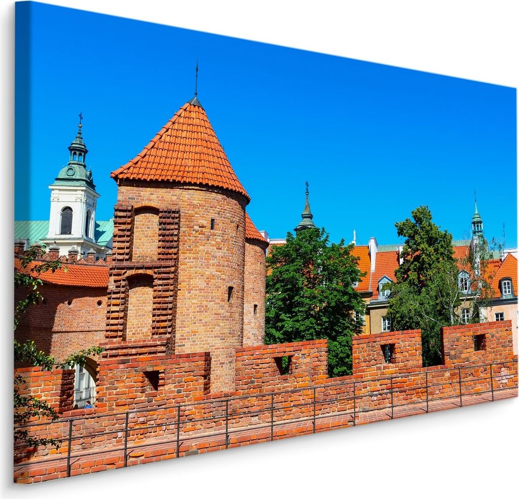 Fabelhafte Canvas LEINWAND BILDER 40x30 cm XXL Kunstdruck Warschau Schloss Mauern