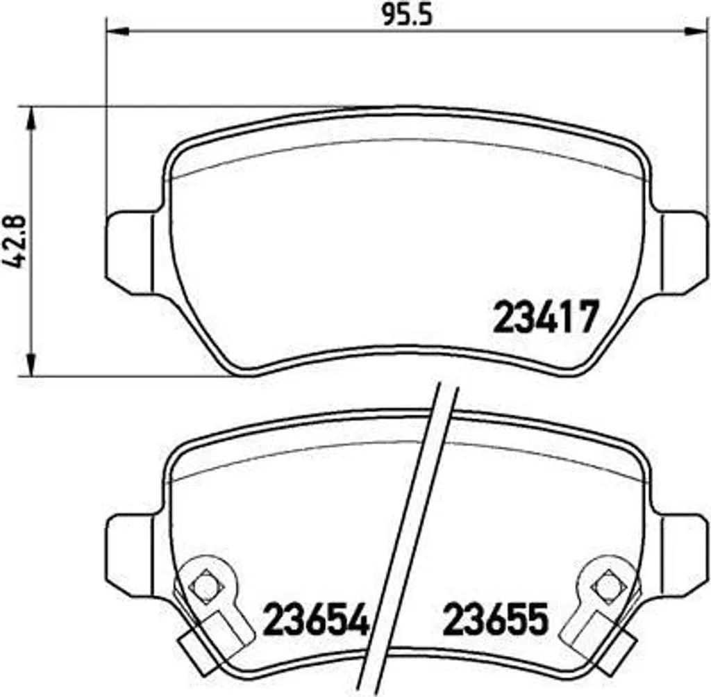Plaquettes de frein de sécurité Brembo P 59 038 pour Opel Zafira et Combo