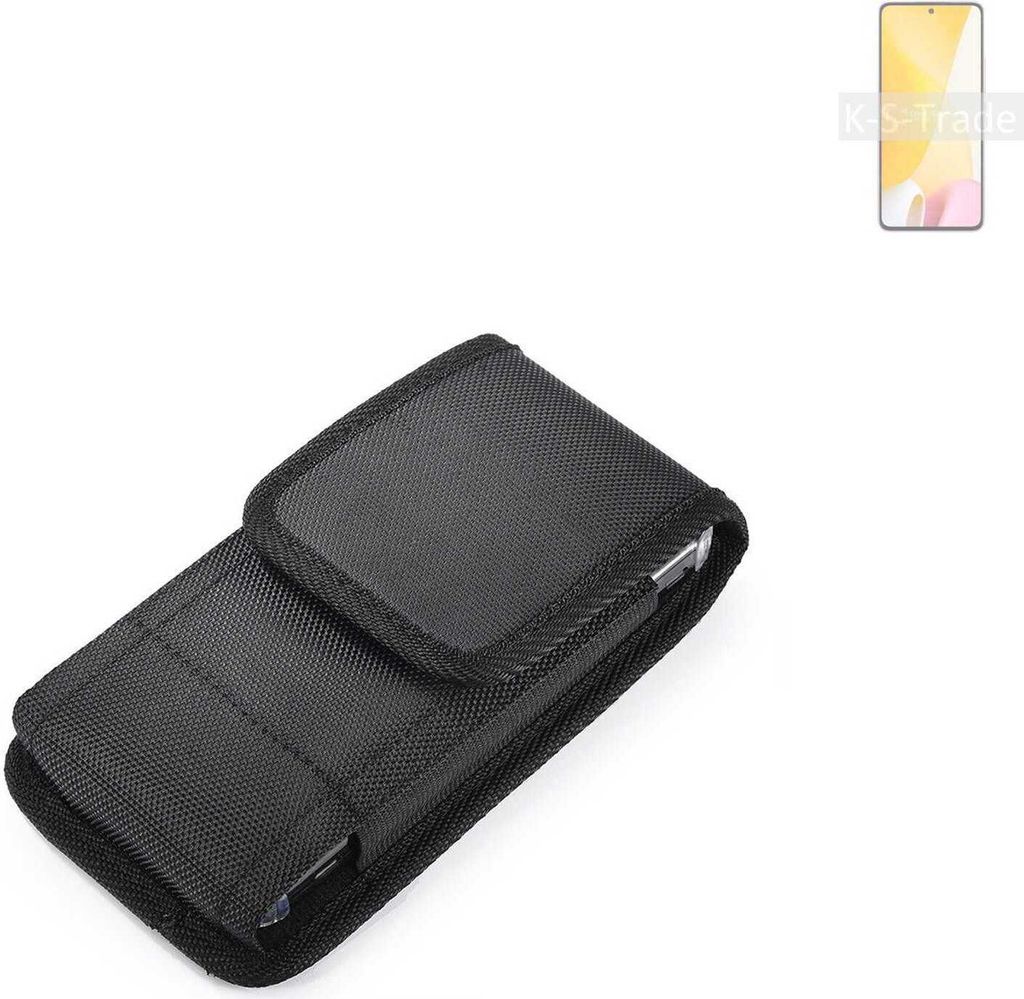 Holster Gürteltasche kompatibel mit Xiaomi 12 Lite Holster Gürtel Tasche wasserabweisend Handy Hülle Schutz Hülle Outdoor schwarz K-S-Trade