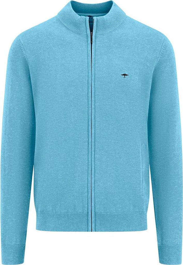 Fynch Hatton Stand-up Superfine Strickjacke Blau L Herren Blau L