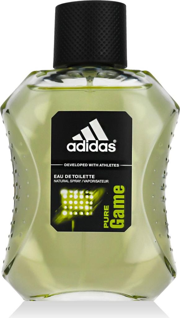 A bottle of Adidas Pure Game Eau de Toilette.