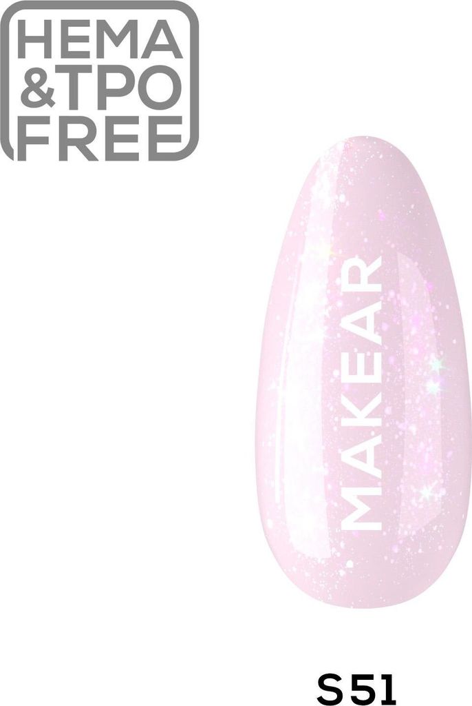 S51 Violet Groovy Glitter UV Nagellack 8 ml Makear