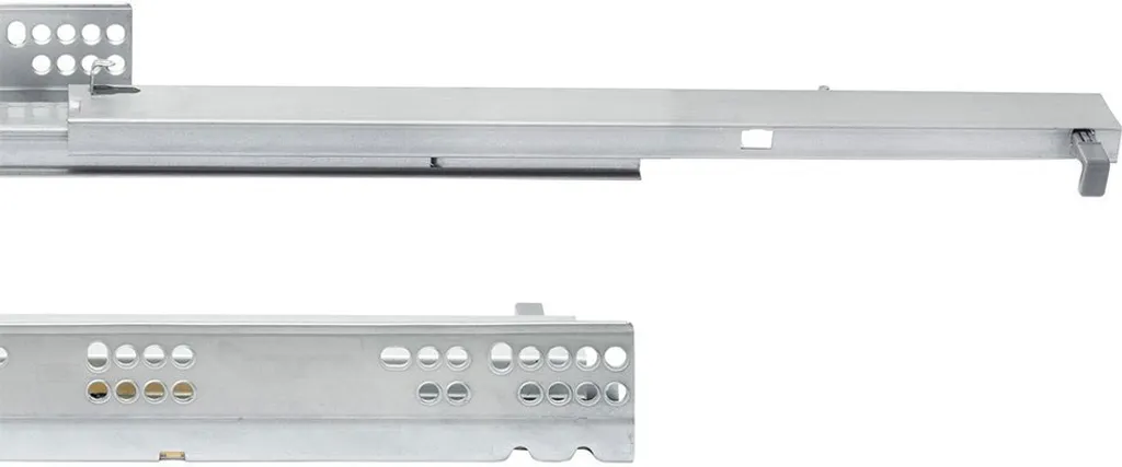 Emuca Guide nascoste Silver per cassetti a estrazione totale con chiusura ammortizzata Argento Argento Taglia unica