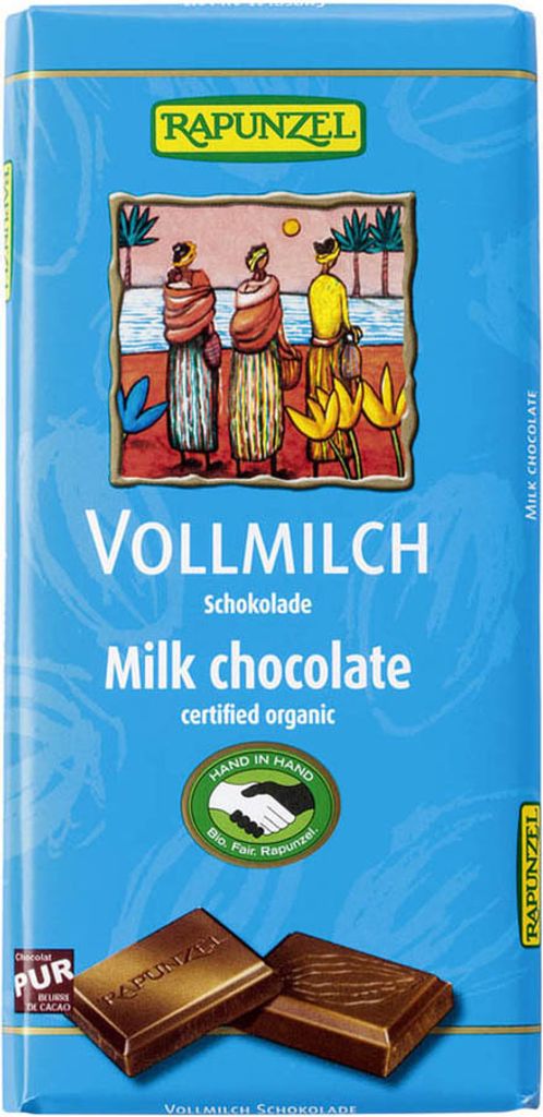 Rapunzel 1430205, Czekolada mleczna, 100 g, 2437 kJ, 585 Zdjęcie produktu 
