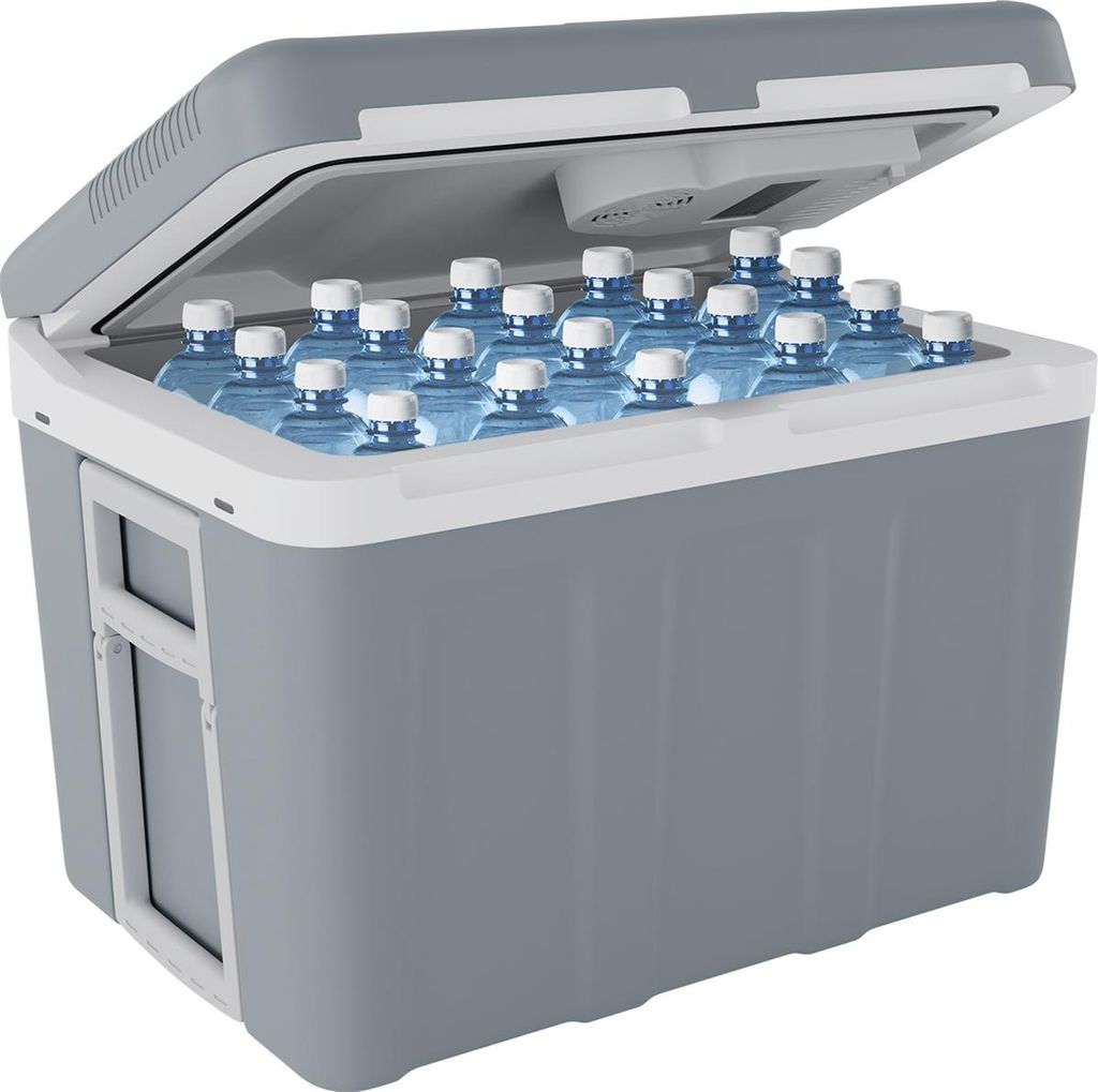Auronic Kühlbox Elektrisch 12V und 230 Volt - Coolbox - Auto - Camping Kühlschrank - Kühlen und Wärmen - 40L - Frigobox - Grau