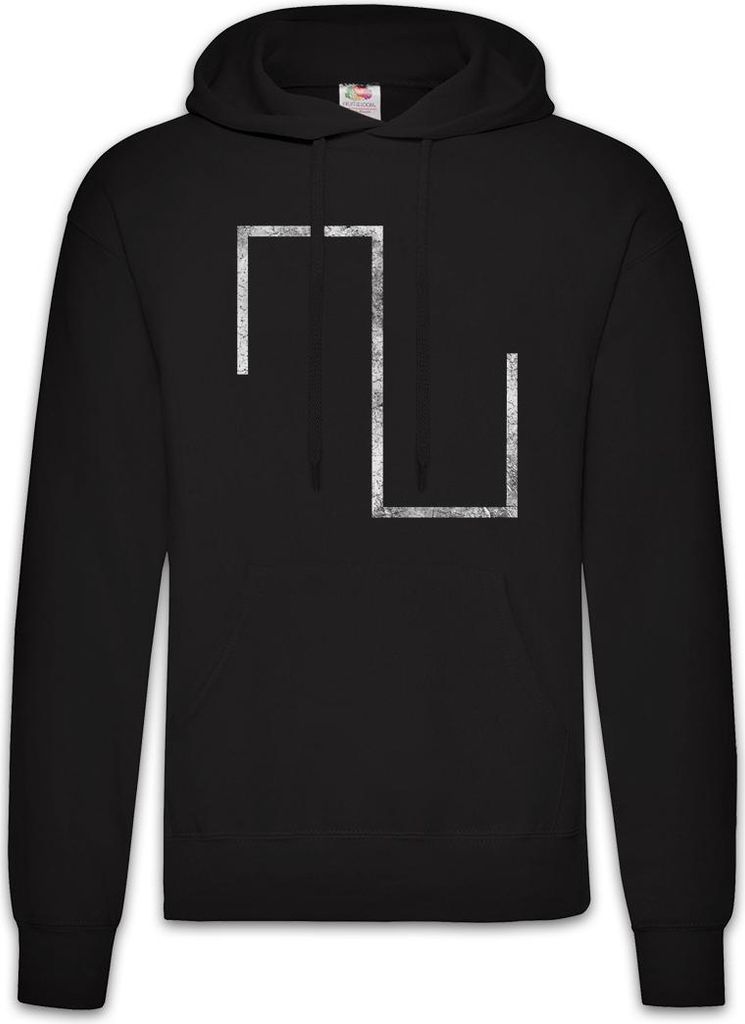 Urban Backwoods Wave Square, Herren Hoodie, Farbe: Schwarz, Größe: L