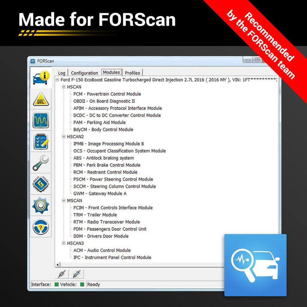OBDLink EX Diagnostické rozhraní OBD2 FORScan FORD Obrázek produktu 