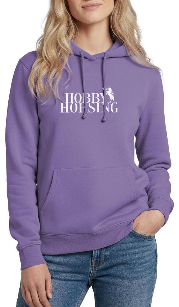 Spreadshirt Hobby Horsing Damen Hoodie, S, Lavendel