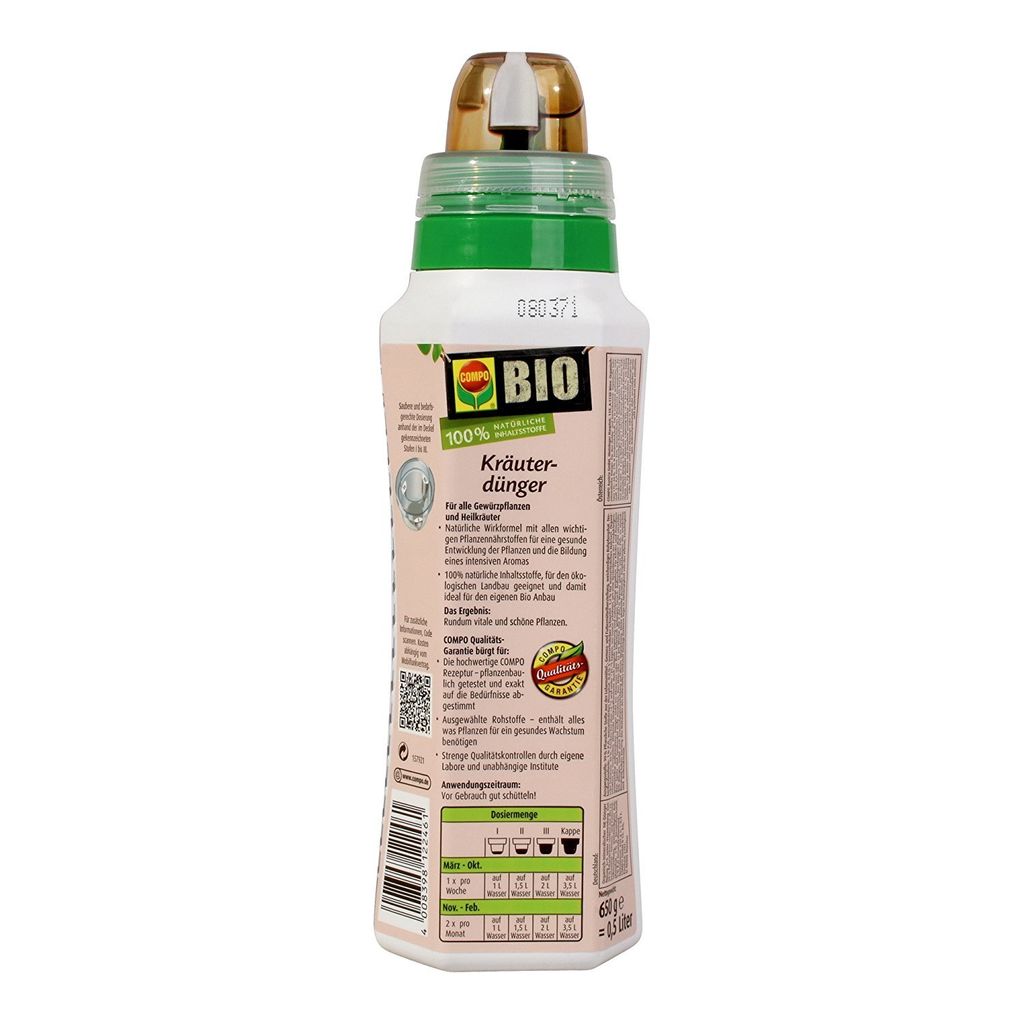 Kräuterdünger COMPO  500 ml, Flüssigdünger mit natürlichen Produktbild 