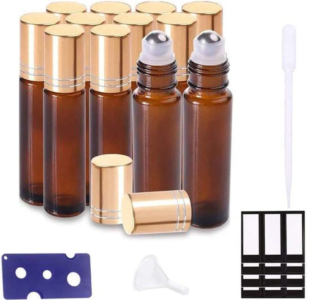 Flacons 10ml pour parfums et aromathérapie avec billes en acier inox RVS