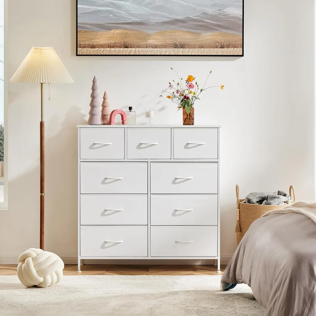 Commode pour chambre à coucher avec tiroirs de rangement Sweetcrispy