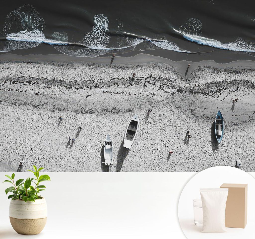 Fototapete - 104x70 cm - Tapete - Wandtapete - Wandbilder - Dekofolie - Tapete Folie - Wand - Dekoration - Wohnzimmer - Strandruhe