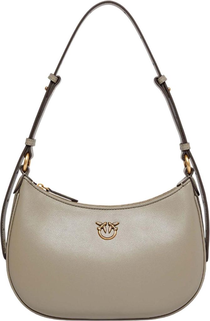 PINKO Schultertasche Half-Moon Mini Bag Noce - Antique Gold taupe