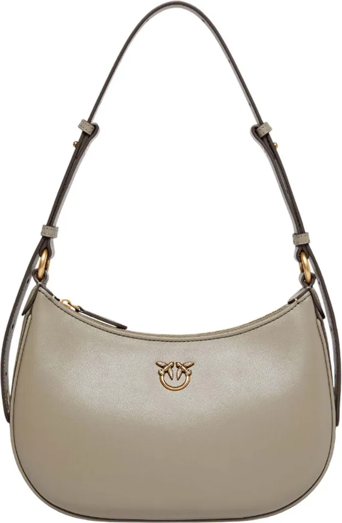 PINKO Sac à Épaule Half-Moon Mini Bag Noce en Cuir avec Boucle Dorée