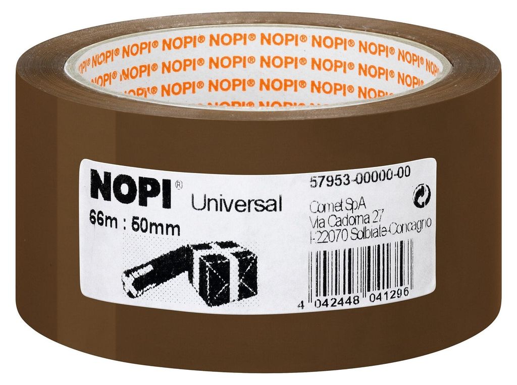 36x NOPI Universal Kleberolle 50mm x 66m braun Produktbild 
