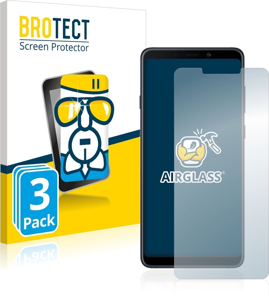 3x BROTECT Schutzglas für Samsung Galaxy A9 2018 Schutzfolie Panzer Folie Glas Display Schutz klar