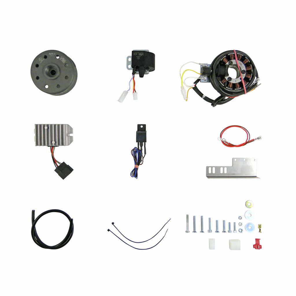 Lichtmagnetzündanlage 12V 150W mit integrierter vollelektronischer Zündung, passend für JAWA 11/353/355/356/559/590 und CZ 450/455/470/475/477/4...