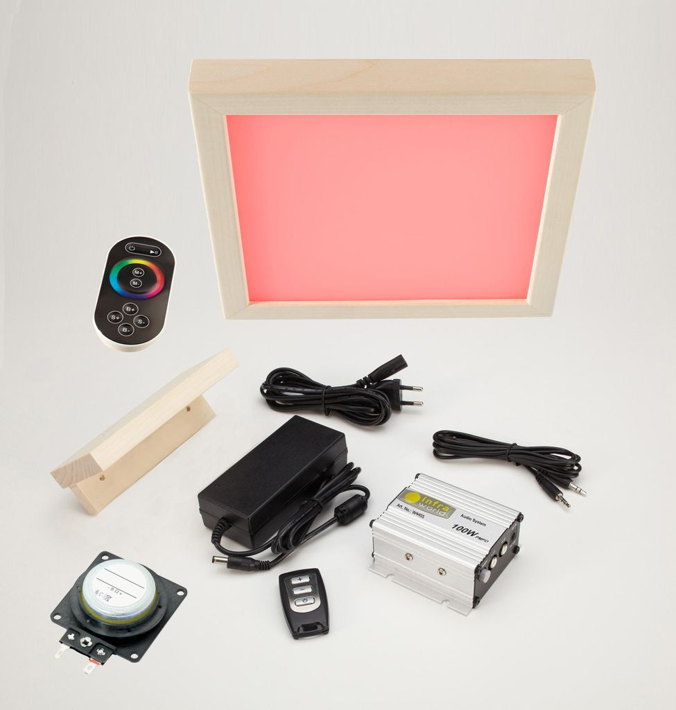 Infraworld Set - LED Farblicht Sion 1A, Audiosystem, Lautsprecher Slim