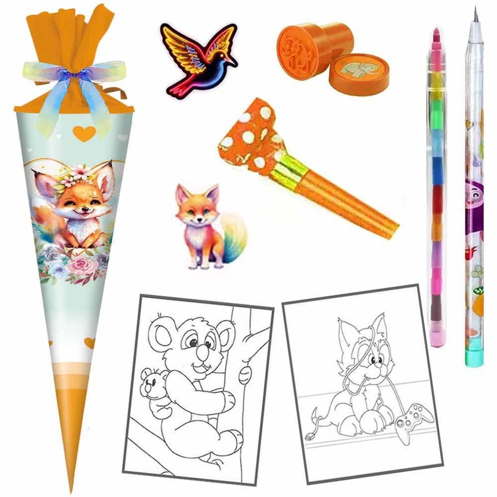 Stylex Schultüte Mini Fuchs 15 cm gefüllt