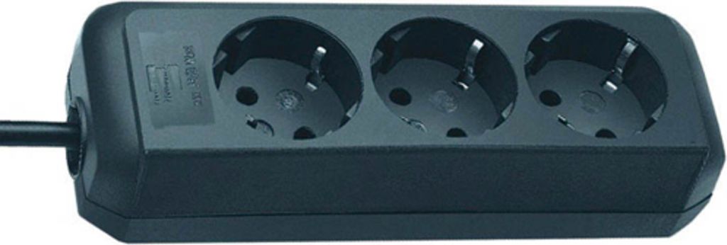 Brennenstuhl Eco-Line Steckdosenleiste 3-fach schwarz 1,5m Produktbild 