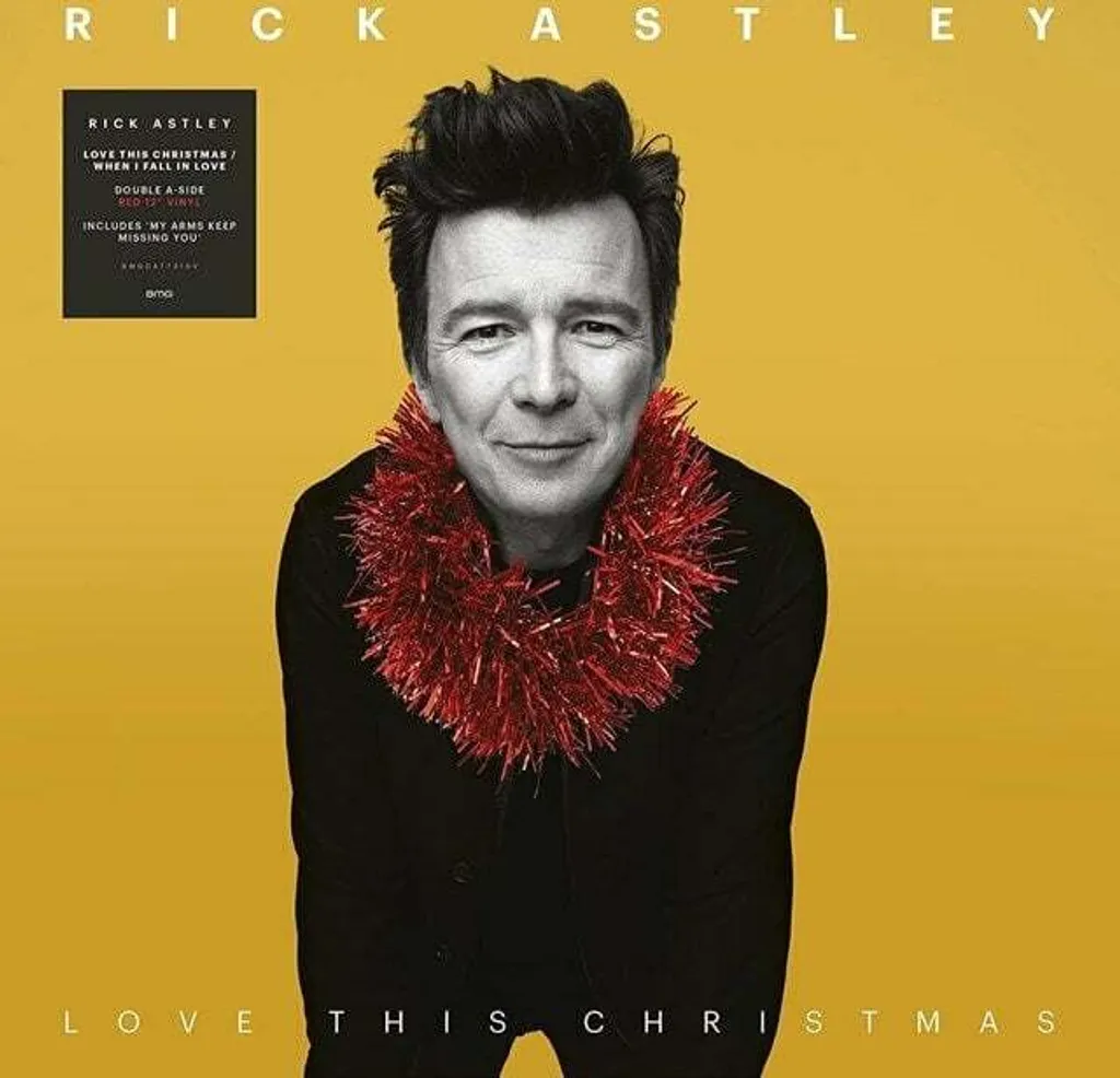 Vinyle Rick Astley Idéal Cadeau Noël Love This Christmas Rouge LP 33T