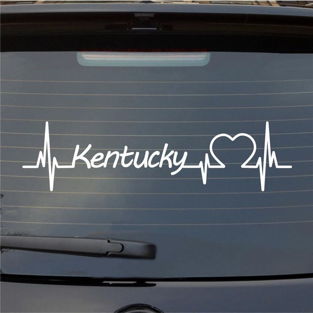 Heckscheibenaufkleber Kentucky Herzschlag Puls Staat USA Produktbild 