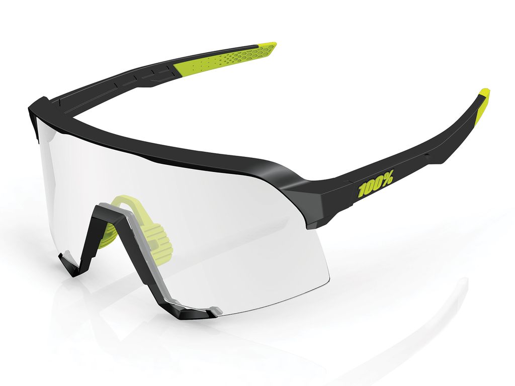 100% SPEEDLAB Fahrradsonnenbrille - S3 - Schwarz/Gelb